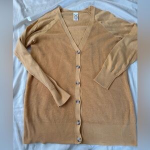 Faded Glory Tan Cardigan Sweater V-Neck